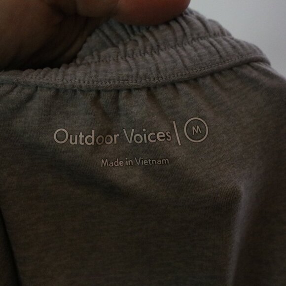 Outdoor Voices Cloudknit Sweatpant Women Medium Light Gray Pull On Athletic Soft - Picture 4 of 5